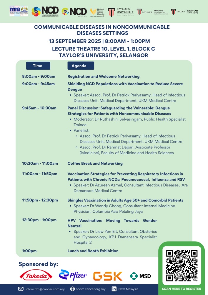 Communicable Diseases in Noncommunicable Diseases Settings poster